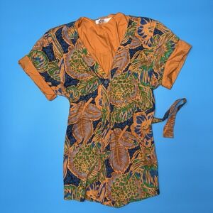 Thai Lines Bangkok Hand Tailored Floral Cotton Dress – Small